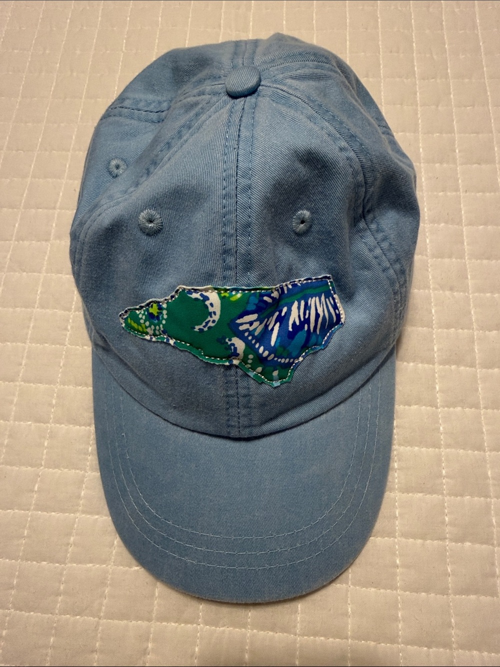Women’s Blue Baseball Cap with North Carolina state Decorative Patch